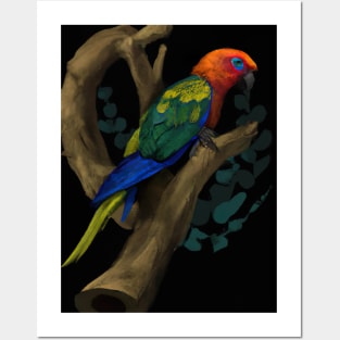 Parrot on a Tree Posters and Art